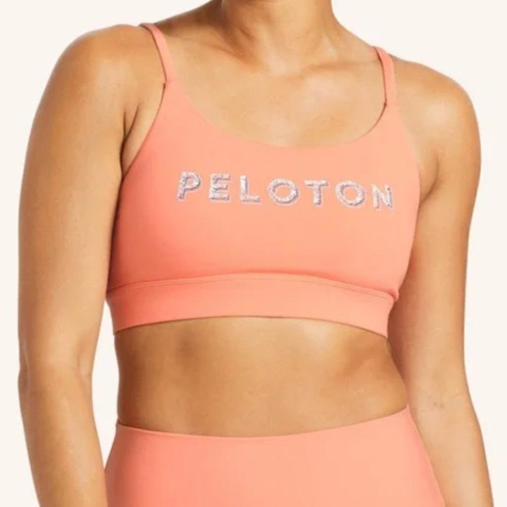 NWT Peloton Cadent Peak Strappy Sports Bra in Size 1X Color Peach